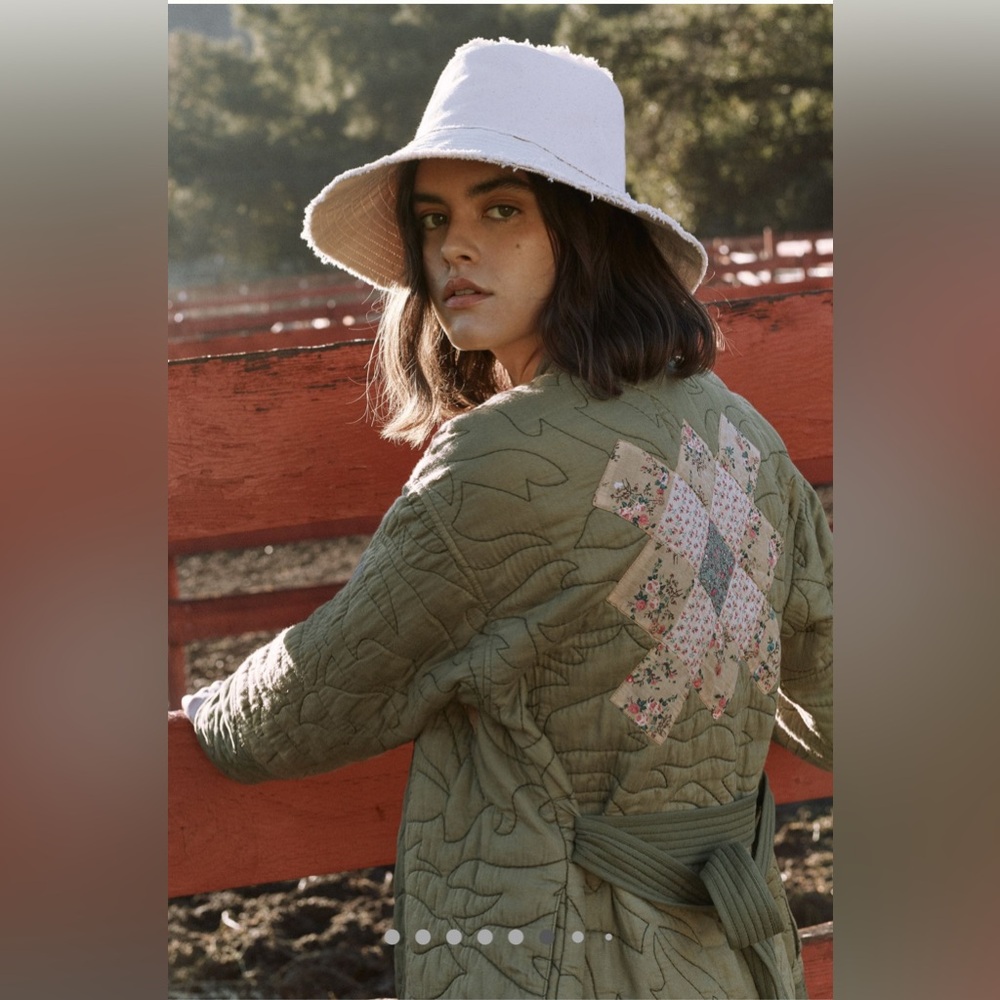 Anthropologie Quilted Patchwork Kimono Size Medium NWOT